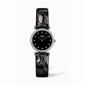 Longines La Grande Classique 33 Quartz Diamond Bezel Black Diamond (L4.741.0.58.2)