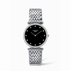 Longines La Grande Classique 33 Quartz Diamond Bezel Black Diamond (L4.741.0.58.6)