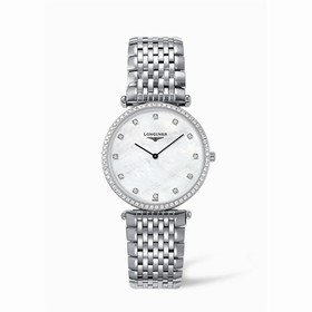 Longines La Grande Classique 33 Quartz Diamond Bezel MOP (L4.741.0.80.6)