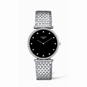Longines La Grande Classique 37 Quartz Diamond Beze Black Diamondl (L4.770.0.58.6)