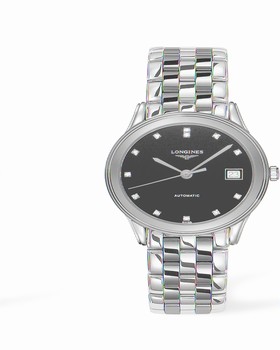 Longines Flagship 35.6 Automatic Two Tone Black Diamond (L4.774.3.57.7)