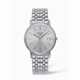 Longines Presence 38.5 Quartz Stainless Steel Grey Bracelet (L4.790.4.72.6)
