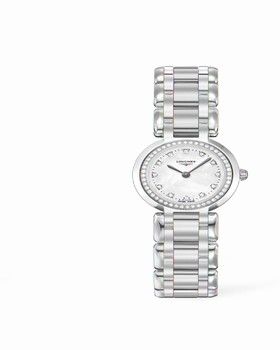 Longines PrimaLuna Quartz 23 Two Tone Pink Diamond MOP (L8.109.5.89.6)