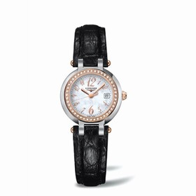 Longines PrimaLuna Quartz 26.5 Two Tone Pink Leather Funky MOP (L8.110.5.88.2)