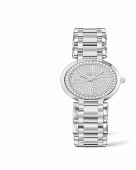 Longines PrimaLuna Quartz 26.5 Two Tone Pink Diamondmaster (L8.110.5.99.7)