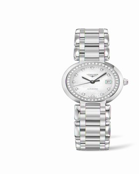 Longines PrimaLuna Automatic 26.5 Two Tone Pink Diamond MOP (L8.111.5.89.6)