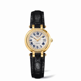 Longines PrimaLuna Automatic 26.5 Yellow Gold Diamond Leather (L8.111.7.78.2)