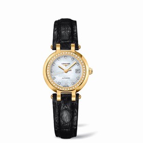 Longines PrimaLuna Automatic 26.5 Yellow Gold Diamond Leather MOP (L8.111.7.87.2)