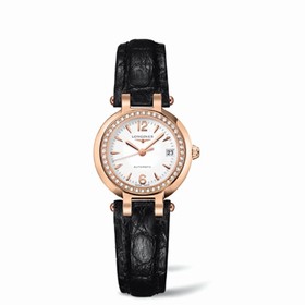 Longines PrimaLuna Automatic 26.5 Pink Gold Leather Diamond Arabic (L8.111.9.16.2)