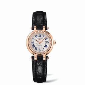 Longines PrimaLuna Automatic 26.5 Pink Gold Diamond Leather (L8.111.9.78.2)