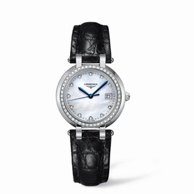 Longines PrimaLuna Quartz 30 Leather Diamond MOP (L8.112.0.87.2)