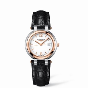 Longines PrimaLuna Quartz 30 Two Tone Pink Leather Arabic (L8.112.5.16.2)