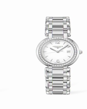 Longines PrimaLuna Quartz 30 Two Tone Pink Diamond Arabic (L8.112.5.19.6)