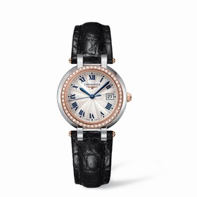 Longines PrimaLuna Quartz 30 Two Tone Pink Diamond Leather (L8.112.5.79.2)