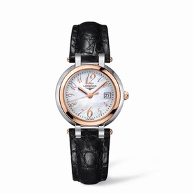 Longines PrimaLuna Quartz 30 Two Tone Pink Leather Funky MOP (L8.112.5.83.2)