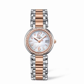 Longines PrimaLuna Quartz 30 Two Tone Pink Diamond Funky MOP (L8.112.5.88.6)