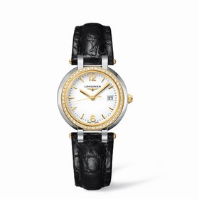 Longines PrimaLuna Quartz 30 Two Tone Diamond Leather Arabic (L8.112.5.94.2)