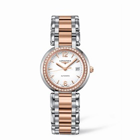 Longines PrimaLuna Automatic 30 Two Tone Pink Diamond Arabic (L8.113.5.19.6)