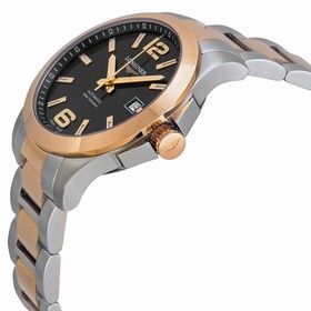 Longines Conquest Automatic Black Dial Rose Gold and Stainless Steel Men's Watch L36765567