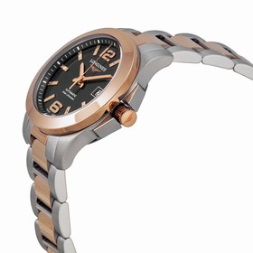 Longines Conquest Black Dial Steel and Rose Gold Automatic Ladies Watch L32765567
