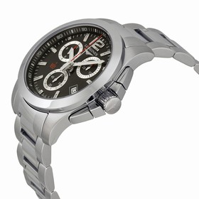 Longines Conquest Chronograph Black Dial Stainless Steel Men's Watch L37004566