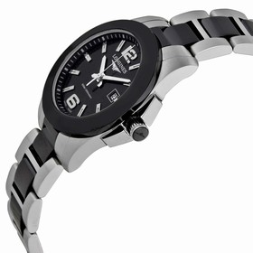 Longines Conquest White Dial Black Ceramic and Stainless Steel Watch L32574567