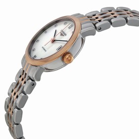 Longines Elegance Monther of Pearl Stainless Steel and Rose Gold Ladies Watch L43095877