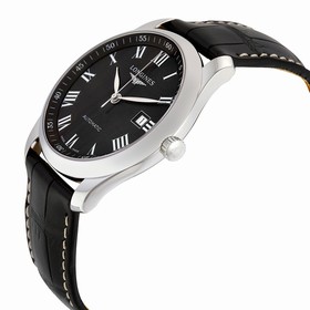 Longines Master Collection Automatic Black Dial Black Leather Ladies Watch L2.793.4.51.7