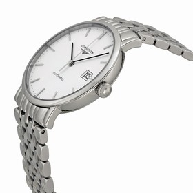 Longines Elegant Collection Watch Automatic White Dial Stainless Steel Men's Watch L48104126