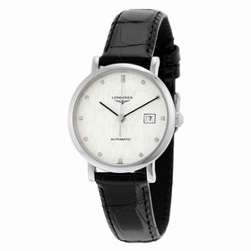 Longines Elegant Silver Diamond Dial Automatic Ladies Watch L43104772
