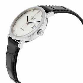 Longines Elegant Silver Diamond Dial Automatic Ladies Watch L43104772