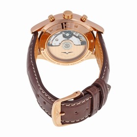Longines Heritage Automatic Chronograph Silver Dial 18kt Rose Gold Brown Leather Men's Watch L2.742.8.76.2