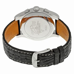 Longines Heritage Automatic Chronograph Silver Dial Black Leather Men's Watch L27474924