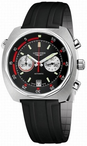 Longines Heritage Diver Auto Black Sunray Dial Black Rubber Men's Watch L2.796.4.52.9