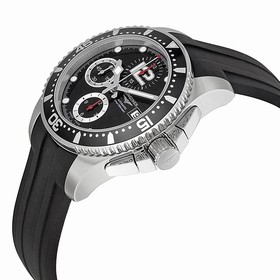 Longines HydroConquest Chronograph Black Dial Black Rubber Men's Watch L36444562