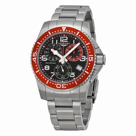 Longines HydroConquest Chronograph Black Dial Stainless Steel Men's Watch L36904596