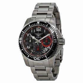 Longines Hydroconquest Chronograph Black Dial Stainless Steel Men's Watch L36964536