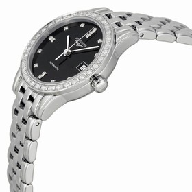 Longines La Grande Classique Automatic Diamond Black Dial Stainless Steel Ladies Watch L42740576