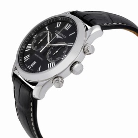 Longines Master Automatic Black Dial Black Leather Men's Watch L26294517