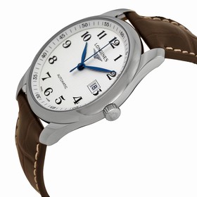 Longines Master Silver Dial Brown Leather Watch