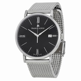 Maurice Lacroix Eliros Date Black Dial Stainless Steel Men's Watch EL1087-SS002-310