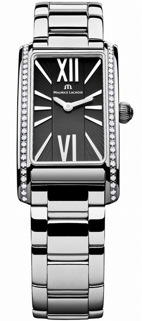 Maurice Lacroix Fabia Black Dial Stainless Steel Diamond Ladies Watch FA2164-SD532-311