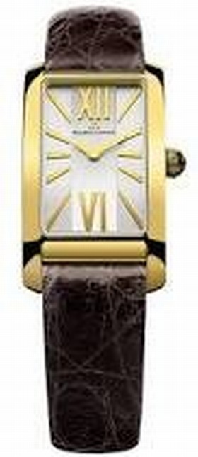 Maurice Lacroix Fiaba Silver Dial Brown Alligator-Crocodile Leather Laides Quartz Watch FA2164-PVY01-112