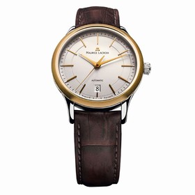 Maurice Lacroix Les Classiques Automatic Date Silver Dial Brown Leather Automatic Men's Watch LC6017-YS101-130