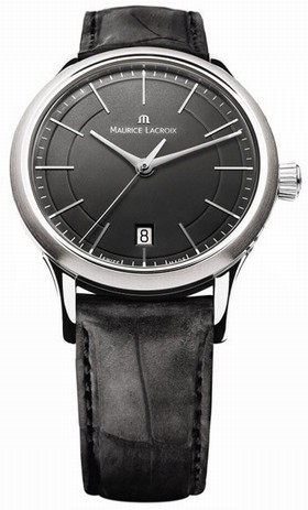 Maurice Lacroix Les Classiques Black Dial Black Leather Men's Watch LC1117-SS001-330