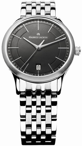 Maurice Lacroix Les Classiques Black Dial Stainless Steel Ladies Quartz Watch LC1117-SS002-330