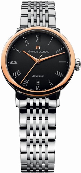 Maurice Lacroix Les Classiques Tradition Black Dial Automatic Ladies Stainless Steel Watch LC6063-PS102-310