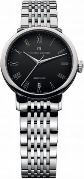 Maurice Lacroix Les Classiques Tradition Black Dial Ladies Automatic Stainless Steel Watch LC6063-SS002-310