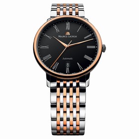 Maurice Lacroix Les Classiques Tradition Black Dial Men's Automatic Stainless Steel Watch LC6067-PS103-310