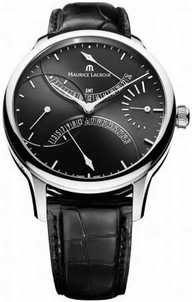 Maurice Lacroix Masterpiece Calendrier Retrograde Automatic Black Dial Men's Watch MP6518-SS001-330